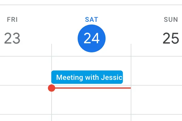 Google Calendar Example